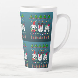 Festive dogs Christmas pattern - cute hoiiday dogs Latte Mug