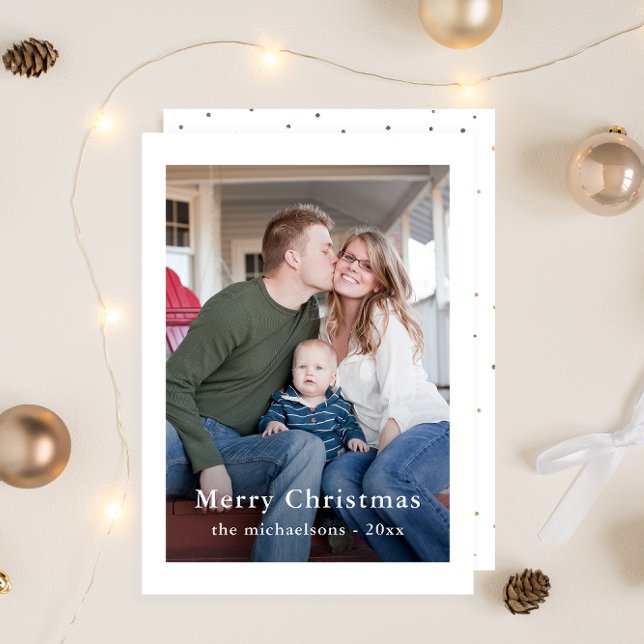 Festive Dots Merry Christmas Photo Holiday (Creator Uploaded)
