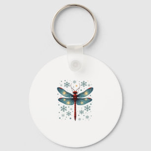 Festive Dragonfly Glow Keychain