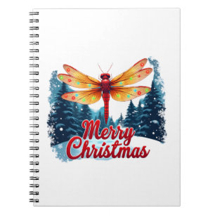 Festive Dragonfly Lights Notebook