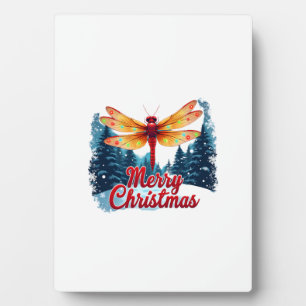 Festive Dragonfly Lights Plaque