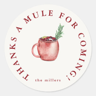 Festive Drink Thank You Sticker