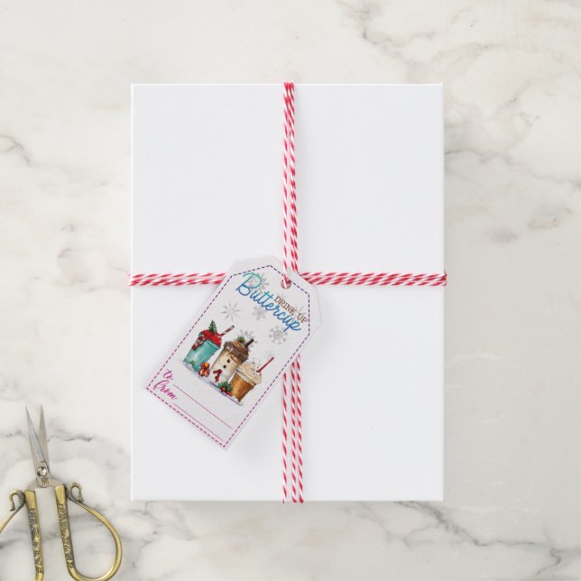 Festive drink-themed Christmas tags (With Twine)