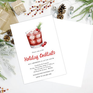 Festive Drinks Celebration, Winter Holiday Invitation