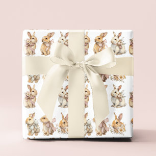 Festive Easter Bunnies   Easter Wrapping Paper