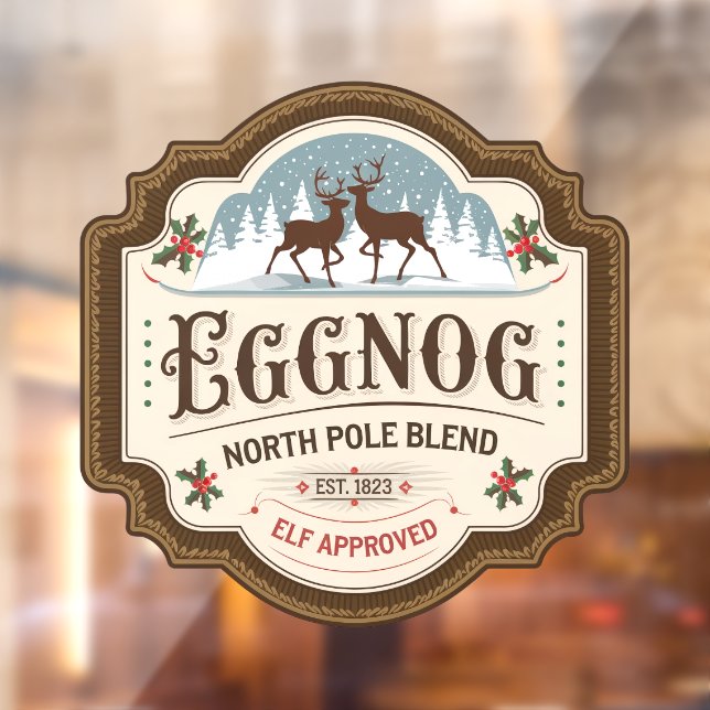 Festive eggnog North pole blend Window Cling (Sheet 2)