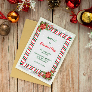 Festive Elegant Chic Christmas Invitation