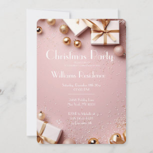 Festive Elegant Christmas Party Invitation