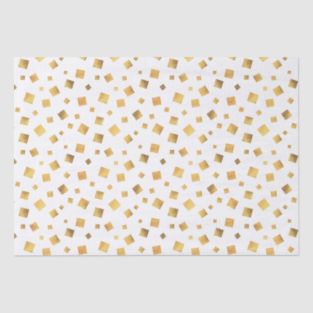 Festive Elegant Gold Confetti Gift  Tissue Paper (Front)
