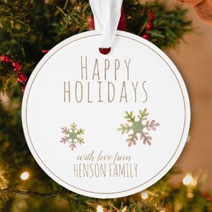 Festive Elegant Snowflake Christmas Holiday Ornament