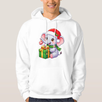 Festive Elephant Christmas Gift Hoodie