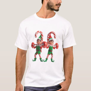 Festive Elf Barbell Challenge Men's T-Shirt