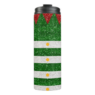Festive Elf Glitter Thermal Tumbler
