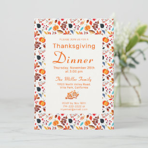 Festive Fall Colours Invitation
