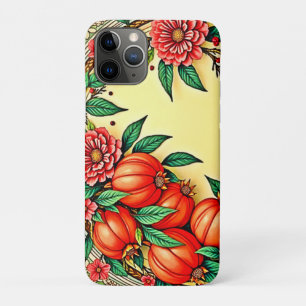 Festive Fall Floral Illustration Design iPhone 11 Pro Case