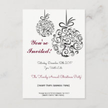 Festive Famille Fête Noël Invitation