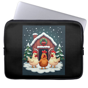 Festive Farmyard Chicken Laptop Sleeve