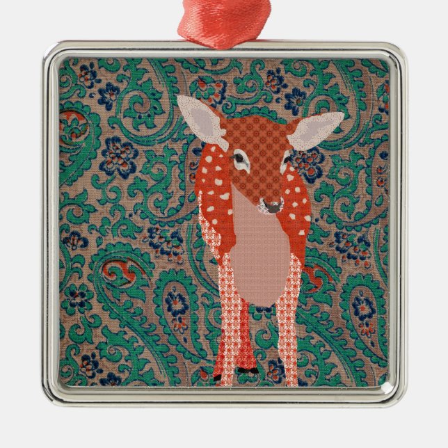Festive Fawn Ornament (Front)