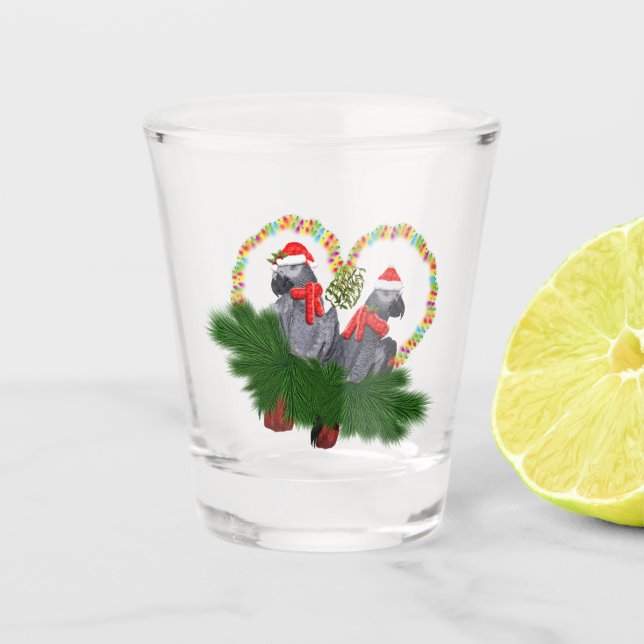Festive Featherballs Glass (Front)