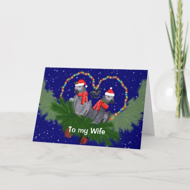 Festive Featherballs (Wife) Card (Front)