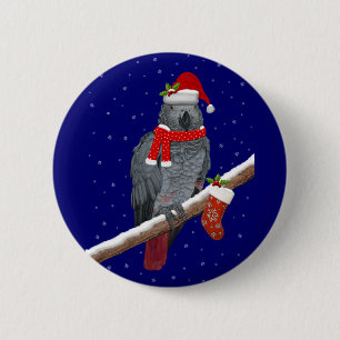 Festive Feathers Badge 2 Inch Round Button