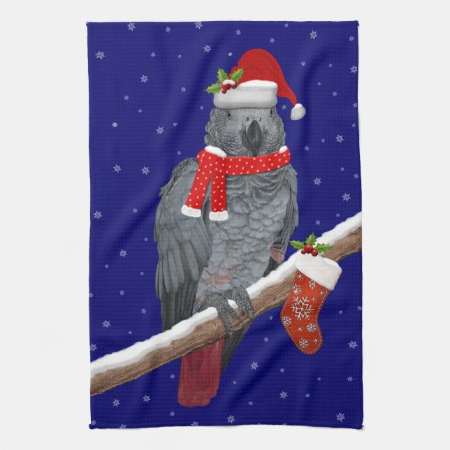 Festive Feathers Kitchen Towel (Vertical)