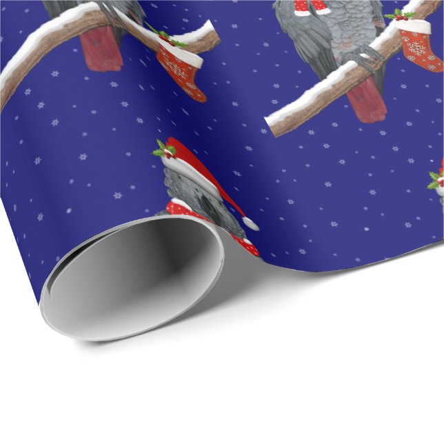 Festive Feathers Wrapping Paper (Roll Corner)