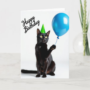 Festive Feline Birthday Card