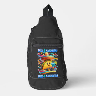 Festive Fiesta Flavors tacos and margaritas Sling Bag