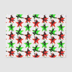 FESTIVE FIGURE SKATER CHRISTMAS DESIGN TISSUE PAPER