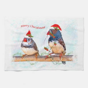Festive Finches Kitchen Towel