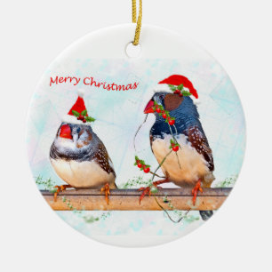 Festive Finches Ornament