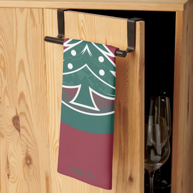 Festive Fir: A Christmas Delight Kitchen Towel (Thirds Fold)