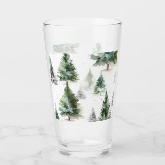 Festive Fir Tree Glass Tumbler