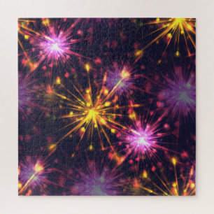 Festive fireworks of hearts  jigsaw puzzle