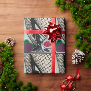 'Festive Fishnets' Painting on a Wrapping Paper