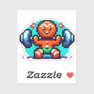 Festive Fitness Gingerbread Retro 8-Bit Christmas