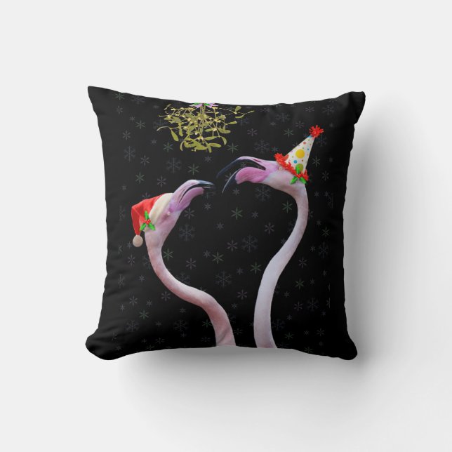 Festive Flamingos Pillow (Front)