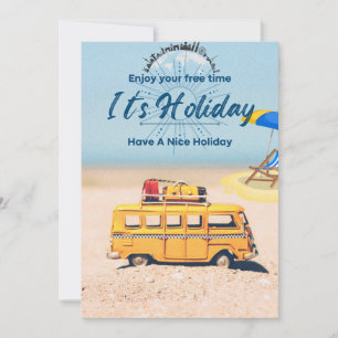 Festive Flat Holiday Card - Unique Greeting Card 