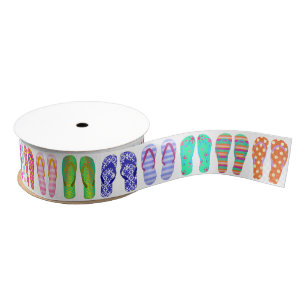 Festive Flip Flops Grosgrain Ribbon