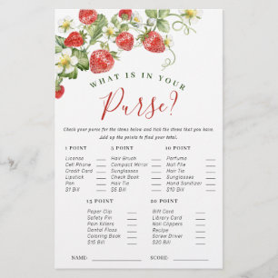 Festive Flowers Strawberry Bridal Shower Game