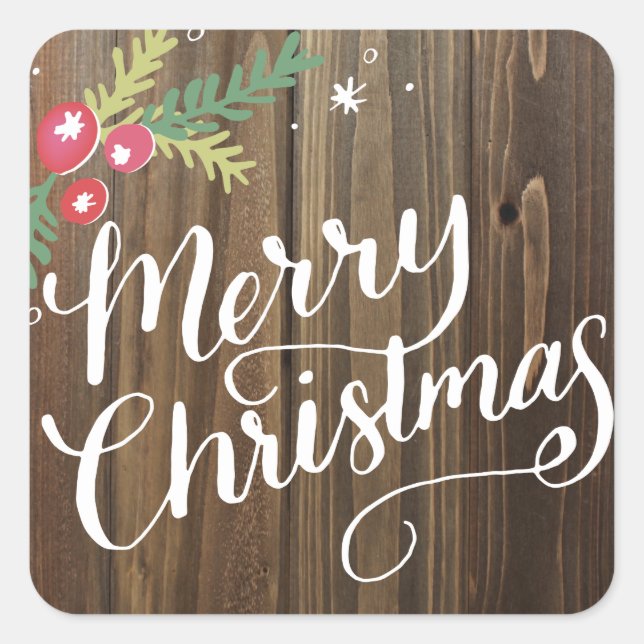 Festive Foliage Collection Square Sticker (Front)