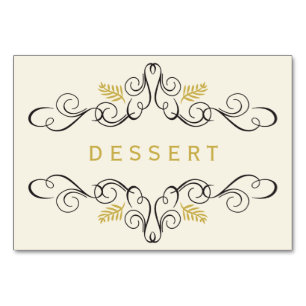 Festive Foliage Deco Frame Holiday Food Table Sign Number