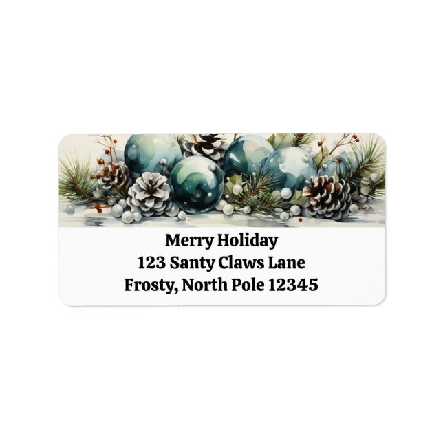 Festive Foliage Garlands Return Address Labels (Front)