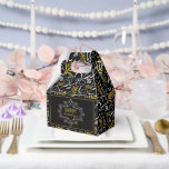 Festive Foliage Gold Art Deco Vintage Chic Holiday Favor Box<br><div class="desc">'Happy Holidays' Festive Foliage Frame, Decorative Flourishes, Vintage Classic Gold And Black, Elegant And Classy Art Deco Frame Holiday Party Favour Box. The base background can be changed to any colour of your choice. Designed / original artwork by fat*fa*tin. Easy to personalize with your own text message, name, photo, or...</div>