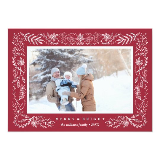 Festive Foliage | Holiday Photo Card
