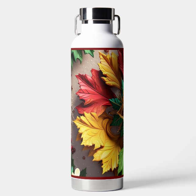 "Festive Foliage" Water Bottle (Front)