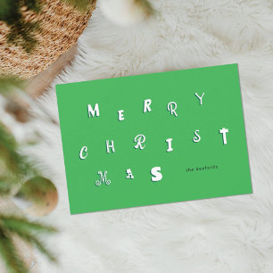 FESTIVE FONT CHRISTMAS HOLIDAY CARD