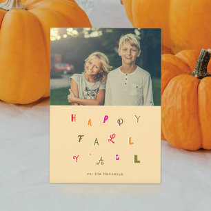 FESTIVE FONT FALL PHOTO HOLIDAY CARD