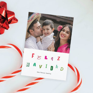 FESTIVE FONT FELIZ NAVIDAD HOLIDAY CARD